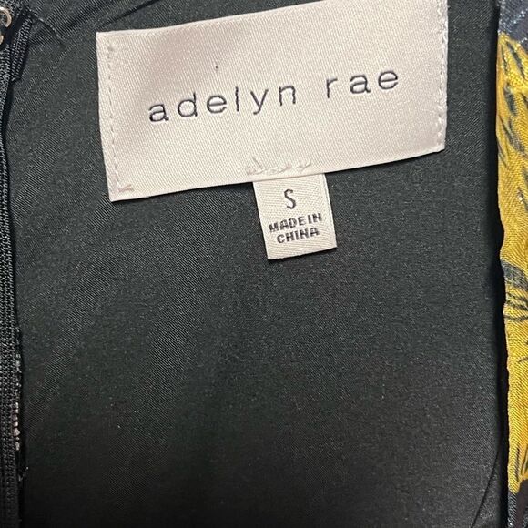 New ADELYN RAE Eliza Floral Print Puff Sleeve Tiered Midi Dress In Pink Sz S - Picture 8 of 8